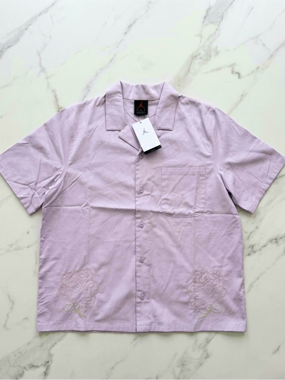 JORDAN Rose Embroidered Cotton Camp Shirt - Picture 2 of 6